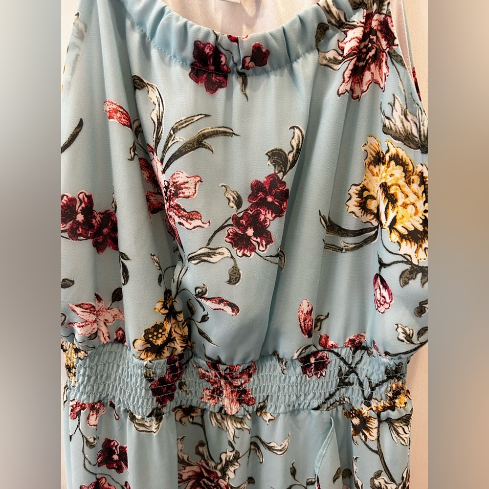 EST. 1946 Floral Blue Sleeveless Dress - Picture 5 of 10